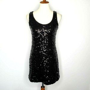 White House Black Market Black Sequin Mini Dress